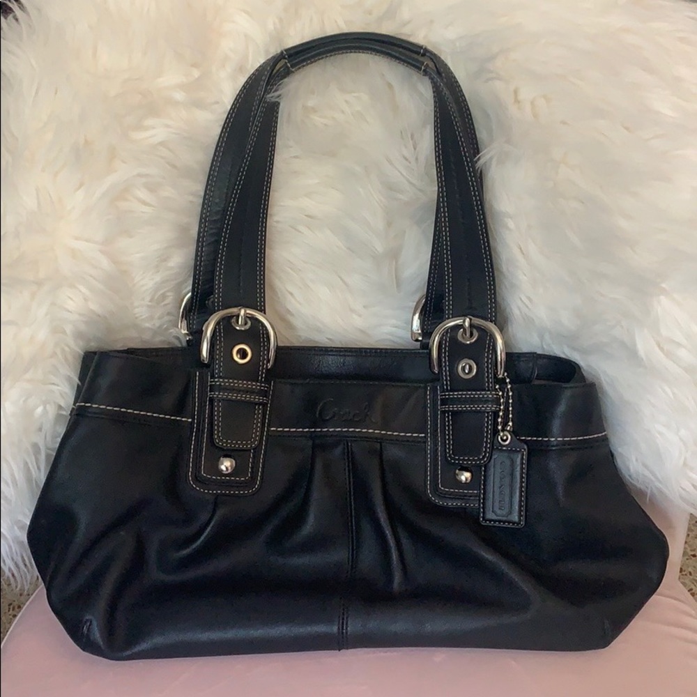 Coach Soho Black Leather Tote